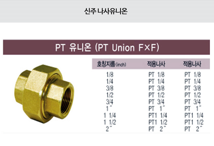 유니온 (신주 나사) 상세내용 이미지