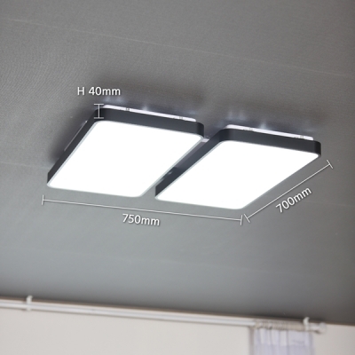 [비츠온]거실등 LED 마빈 4등 100W 블랙 삼성칩(주광색)