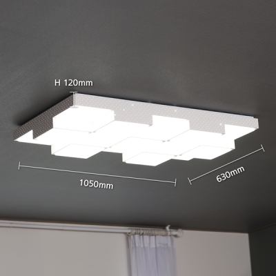 [비츠온]거실등 LED 큐브 15등 125W 주광색(블랙)