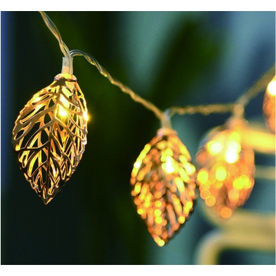 가랜드 조명 철재 나뭇잎