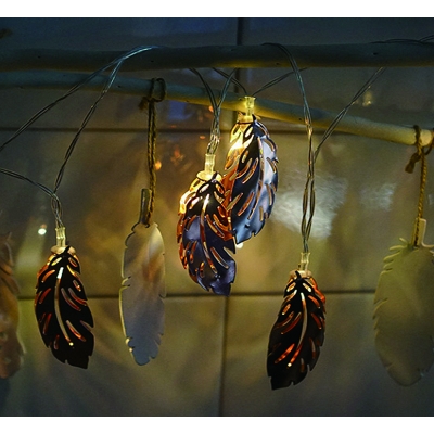 가랜드 조명 철재 깃털