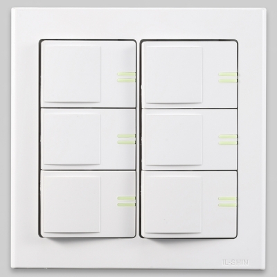 [일신]와이드 스위치 중 6구1로 야광