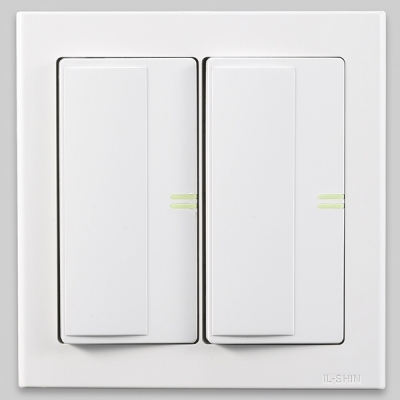 [일신]와이드 스위치 중 2구 1로 야광