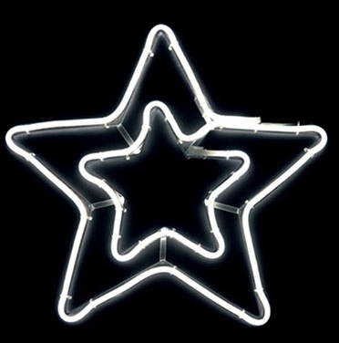 LED 별장식 2단별(엣지플럭스) 40cm