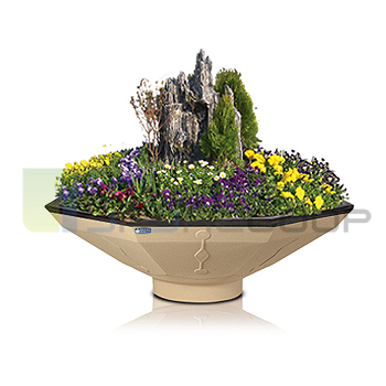 L 형 팔각접시화분 대