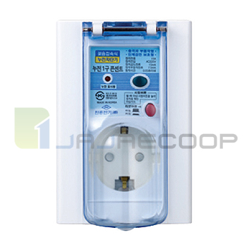 [진흥]FS)누전콘센트꽂음접속 1구 방우형(세로)