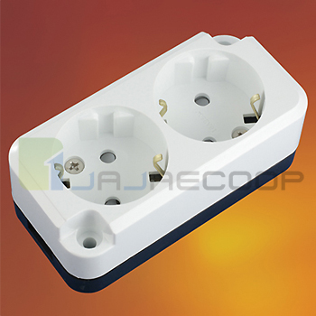 [일신]노출콘센트 2구 둥근형(단선용)