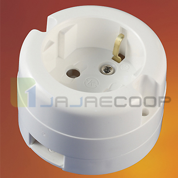[일신]노출형 콘센트 1구 둥근형(단선용)