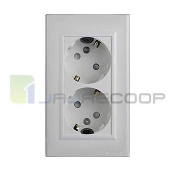 [일신]매입콘센트(플러스) 2구 둥근형